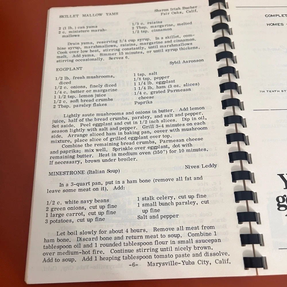 Vintage 1973 Feeder's Digest Cookbook Yuba General Hospital Auxiliary California
